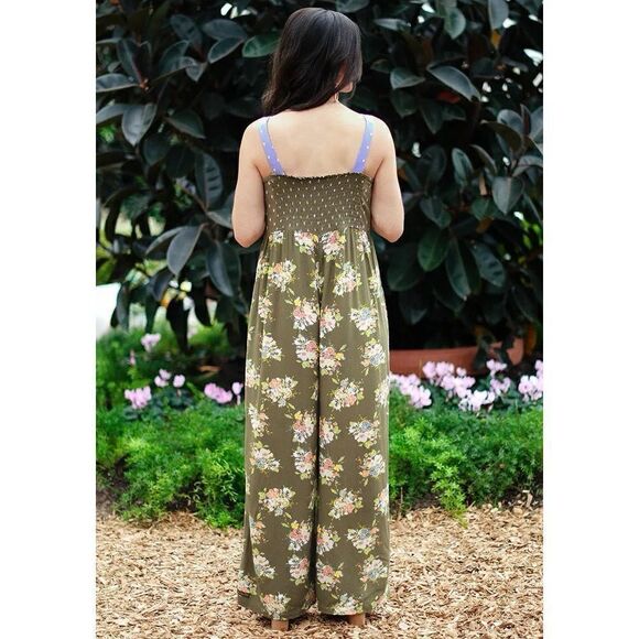 Matilda Jane Women’s Size Small Let’s Go Together Work of Art Jumpsuit Green NWT - Picture 3 of 14